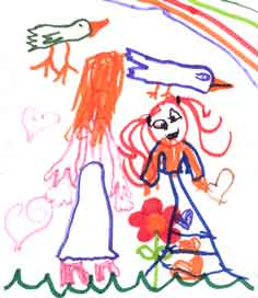 Detalle del dibujo de un niño