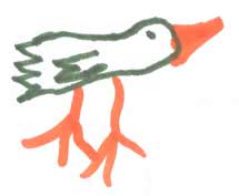 Se parece al pollito de Totó (dibujo de un niño)