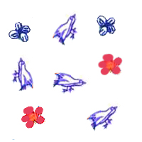 Pajaritos y Flores