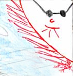 Detalle del dibujo de un nino
