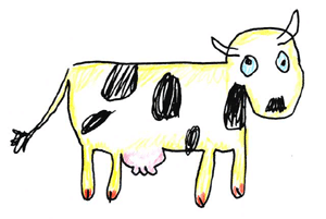 Una vaca sola (Dibujada por Luis)